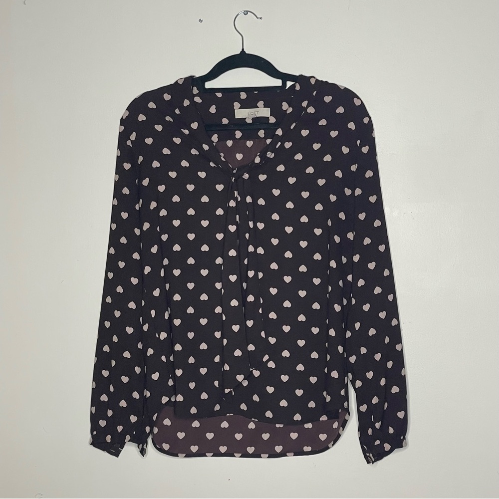 Loft Blouse with Neck Tie